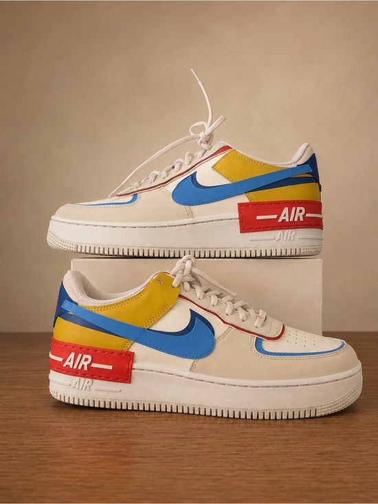 Nike Other - Nike Air Force 1 Shadow Sneakers Men’s US 12 Sail University Blue Yellow Orange